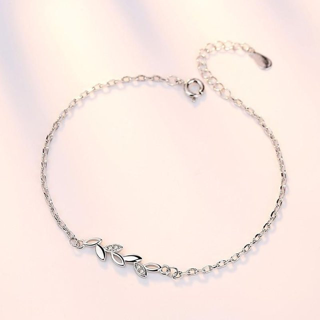 Armband 925 Sterlingsilber, Glücksklee, Damen, weiß - Bild 1