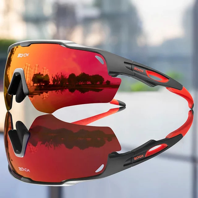 SCVCN Sportsonnenbrille, Unisex, Vollrand, Kunststoff, polarisiert - Bild 1