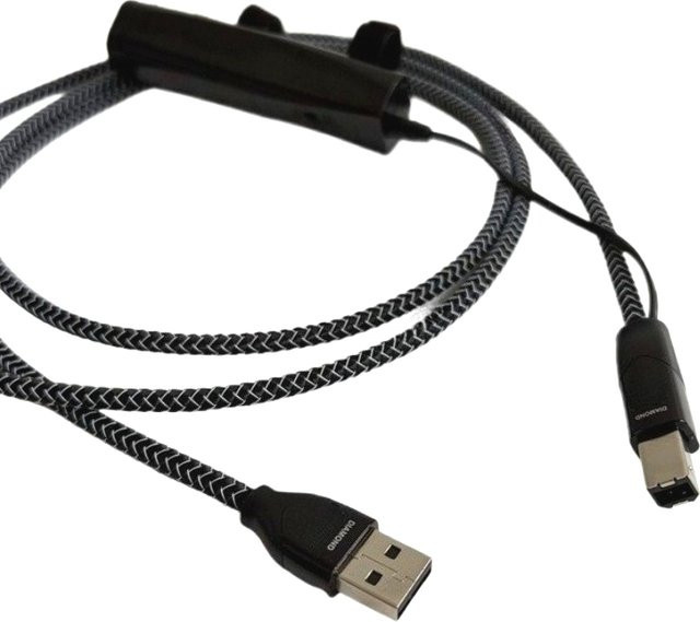 Diamond USB-Kabel Typ A auf Typ B in Silber für HiFi DAC und Verstärker - Bild 1