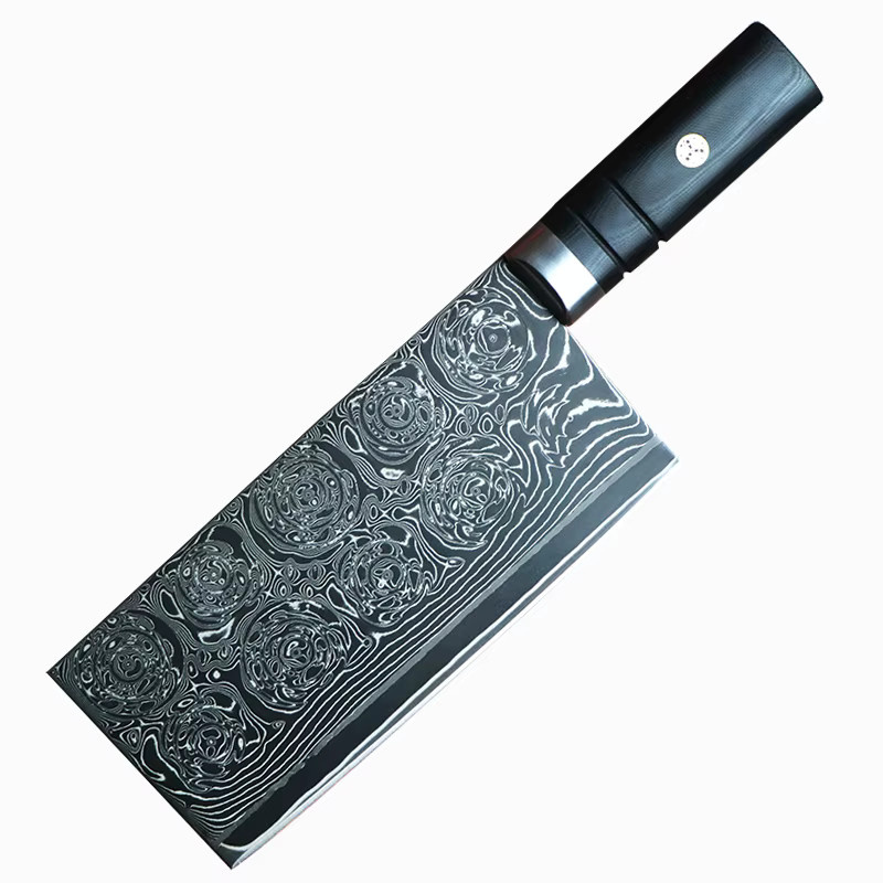 JUMCSONG Küchenmesser Cleaver in Schwarz mit 19,05 cm Klingenlänge - Bild 7
