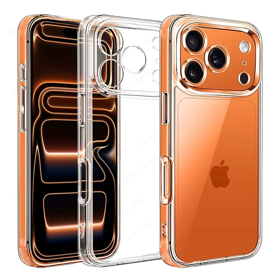 Amour Brave Transparente TPU-Handyhülle mit Linsenschutz für iPhone 11 bis iPhone 17 Pro Max Plus Mini Air Case - Bild 1