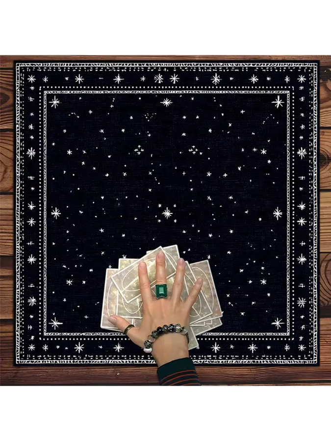 VIKAMA Retro Tarot-Kartentuch mit Kunstdesign für Wahrsagerei und Heimdekoration - Bild 3