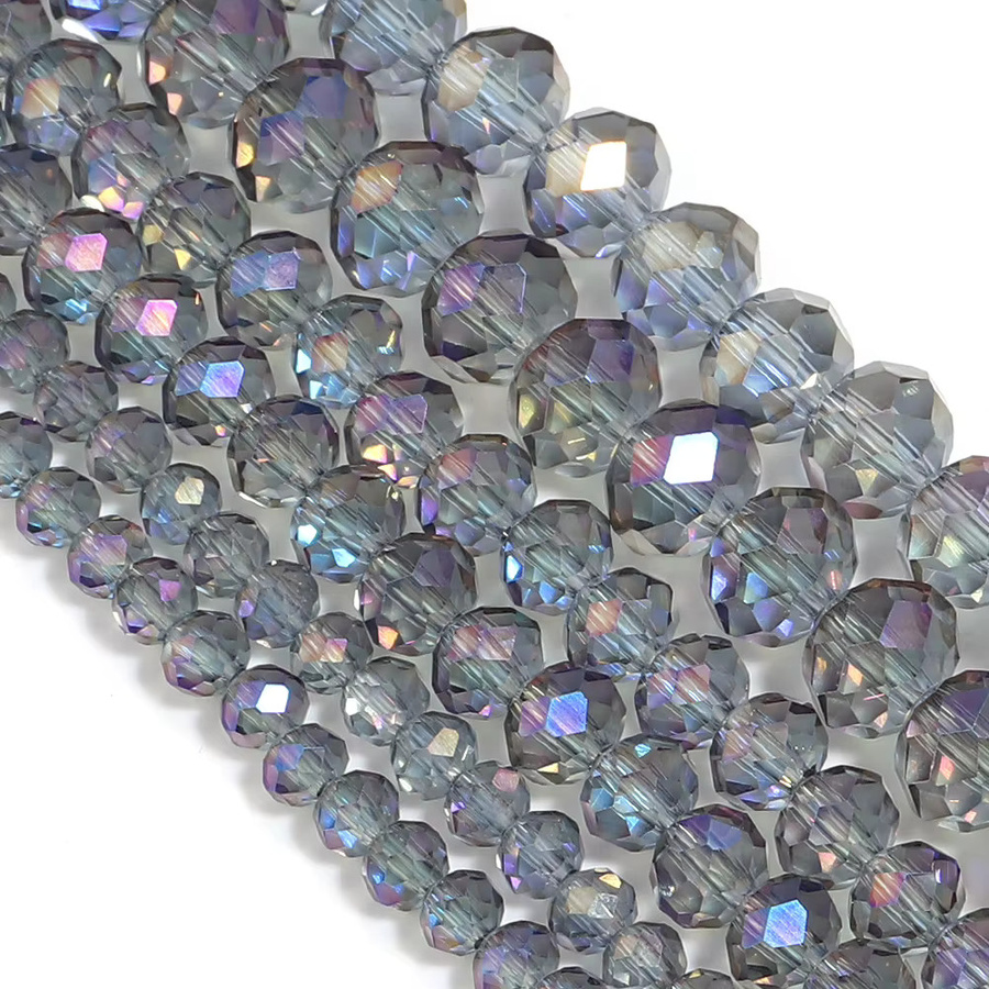 louleur Kristallperlen, lila, transparent, Glasperlen, Unisex - Bild 5
