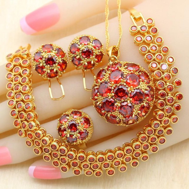 YIRAN Jewelry Ohrringe, Kupfer, Gold, Zirkonia, Kristall, Unisex - Bild 1