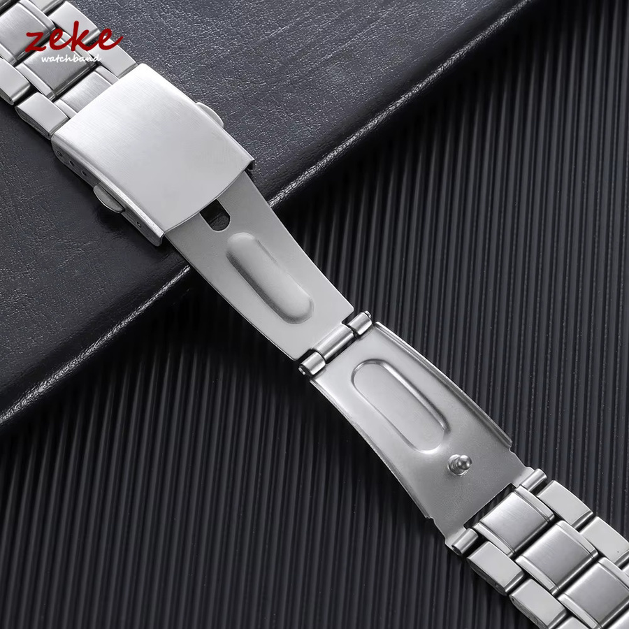 crazyband Uhrenarmband Edelstahl, Silber, 20mm 22mm, Unisex - Bild 3