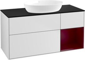 V&B Waschtischunterschrank Finion mit Wandbeleuchtung, Weiß lackiert, Breite: 120 cm, Tiefe: 50,1 cm, Höhe: 50,1 cm - Bild 1