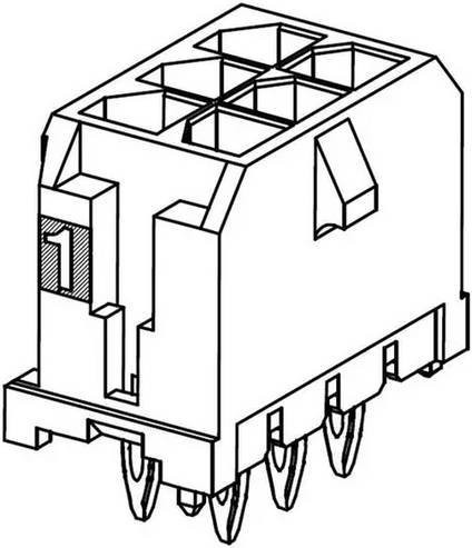 Molex Einbau-Stiftleiste Standard 14-polig in Gold mit Kunststoffgehäuse 449146402 - Bild 1