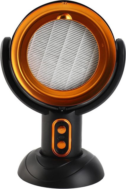 KaiSai Desktop-Dunstabzugshaube mit 2 Geschwindigkeiten und negativen Ionen, USB-betrieben, Schwarz-Gold - Bild 1