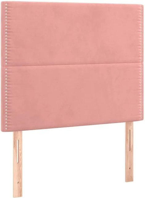 vidaXL LED Kopfteil aus Samt in Rosa mit USB-Ladeport und integrierter Beleuchtung, B/T/H: 80 x 5 x 128 cm - Bild 1