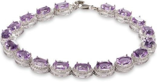 Wucifang Jewelry Armband 925 Silber, Amethyst, Damen, 23cm - Bild 1