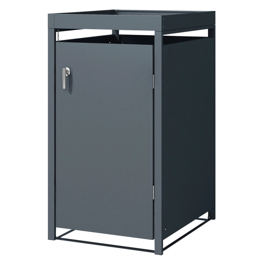 ML-Design Mülltonnenbox mit Pflanzdach für 240l Tonnen aus Stahl in Anthrazit, B/T/H: 68 x 80 x 124 cm - Bild 3