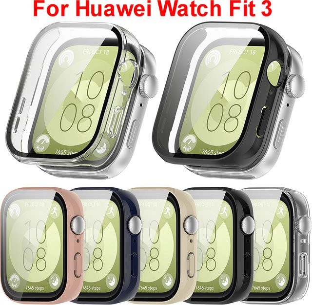 Schutzhülle für Huawei Watch Fit 3, gehärtetes Glas, jansin - Bild 1
