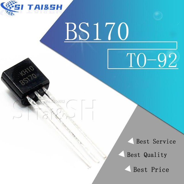 10 Stück BS170 Triodentransistor im TO-92 Gehäuse von Si Tai&SH in Schwarz - Bild 1