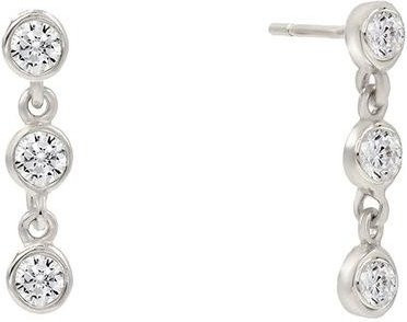 Ohrstecker 925 Silber, Zirkonia, Weiß, Damen - Bild 1