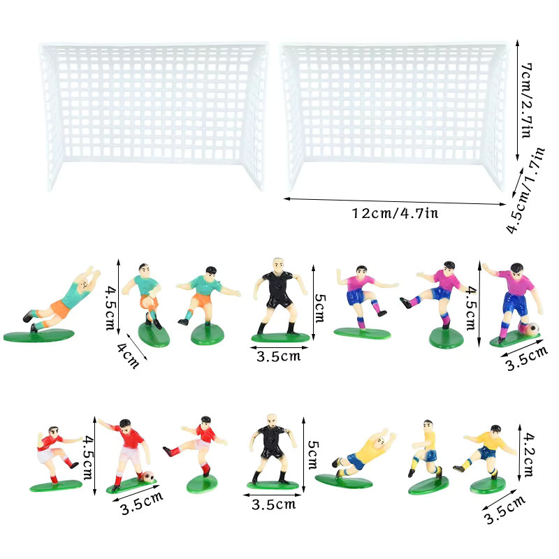 YONGSNOW Fußball Geburtstag Kuchen Topper, Fußballplatz Spieler Puppe - Bild 4
