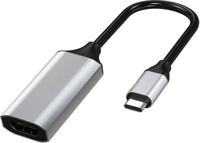 Kebidumei USB-C auf HDMI Adapter in Silber für MacBook und Laptop, 4K kompatibel - Bild 1