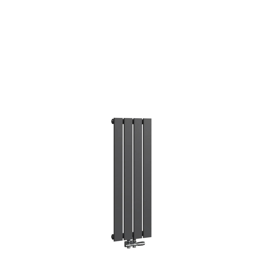 Emke Paneelheizkörper einlagig vertikal in Schwarz mit Mittelanschluss, B/H: 30 x 90 cm, 403W - Bild 2