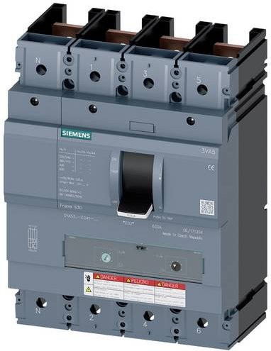 Siemens 3VA5340-6EF41-0AA0 Leistungsschalter in Grau mit Einstellbereich 280 - 400A und 600V DC/AC Schaltspannung - Bild 1