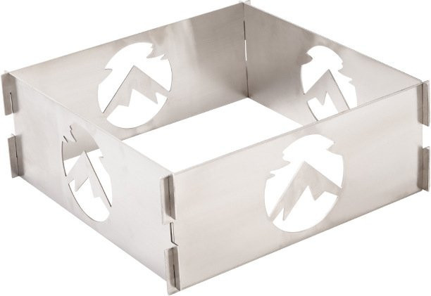 CAMPINGMOON TKB-360-B Outdoor-Camping-Grillrahmen aus Edelstahl in Silber, winddichtes Feuerabschirmpanel mit Ringpanel, B/H/T: 36,0 x 11,5 x 0 cm - Bild 1