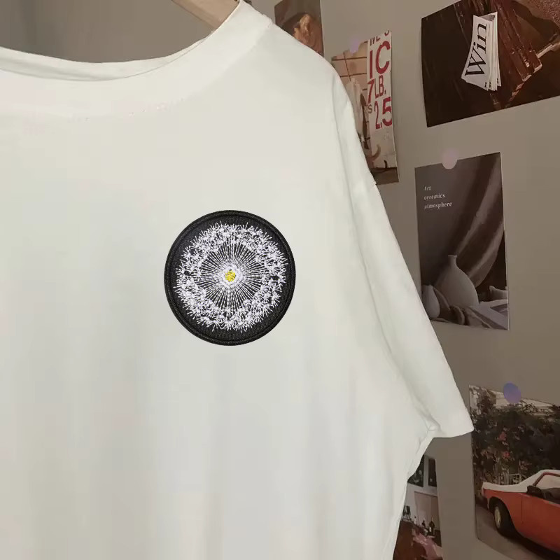 Löwenzahn gestickter Aufbügel-Patch in Gelb für Kleidung, Kappen und Taschen - Bild 2