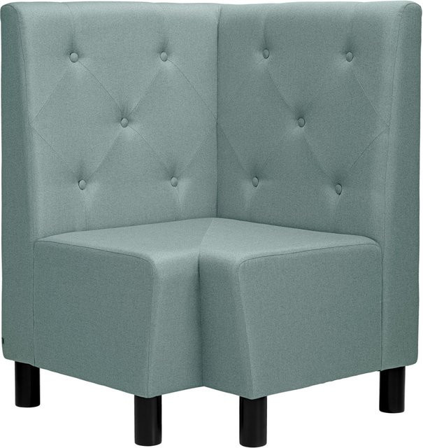 VEGA Eckbank Lerida II aus Buchenholz und Stoff in Hellblau, B/T/H: 75 x 75 x 102 cm - Bild 1