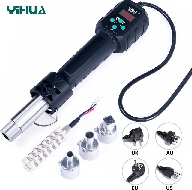 YIHUA Heißluftpistole 8858IV mit LCD-Digitalanzeige, 700 W, Schwarz - Bild 1