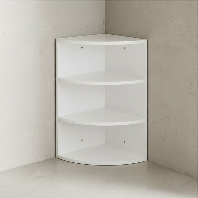 KADIMA DESIGN Eckregal NIDDA Modern mit 3 Fächern und Melaminharz-Beschichtung, B/T/H: 60 x 30 x 60 cm - Bild 1