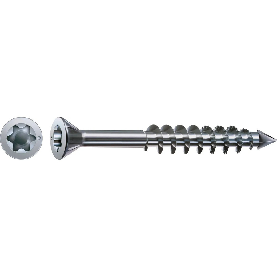 Spax Senkkopf Universalschraube für Holz mit Torx-Antrieb, Farbe Silber, 100 Stück, Durchmesser: 4 mm, Länge: 45 mm - Bild 2