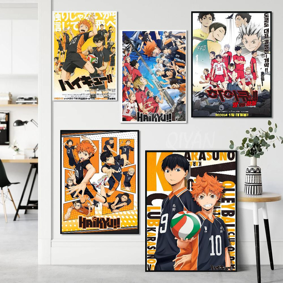 Haikyuu Anime Volleyball Poster als Segeltuch-Kunstdruck für dein Zuhause, B/H: 70 x 100 cm, Multicolor, ohne Rahmen - Bild 3