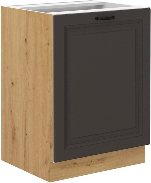 Küchenunterschrank Stilo in Grau und Eiche Artisan mit einer Breite von 60 cm - Bild 1