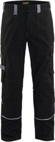 Blakläder Flammschutz-Bundhose in Schwarz mit Reflexstreifen und Taschen für Knieschoner, Konfektionsgröße 54 - Bild 1