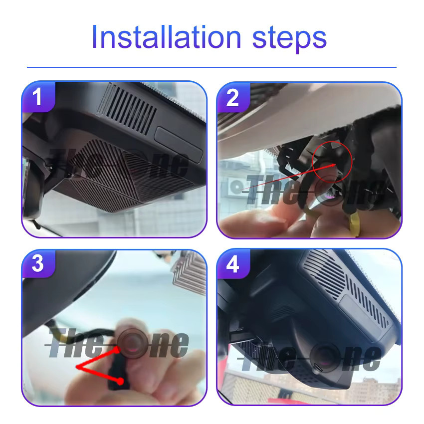 HESHECAM WLAN Dashcam Videorekorder für Chery Explore 06 und Jaecoo J7 PHEV in Schwarz mit App-Steuerung - Bild 3