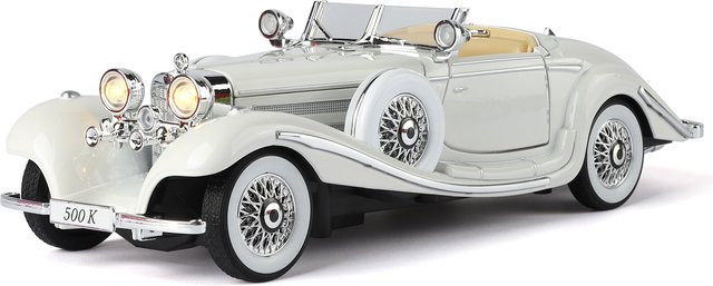 Maisto Mercedes-Benz 500K Automodell, 1:24, Metall, Weiß - Bild 1