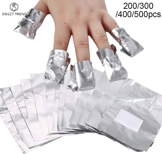 SWEET TREND Nagellackentferner-Gel Aluminiumfolien-Wraps, 200 Stück - Bild 1