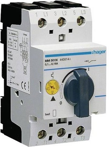Hager Motorschutzschalter MM501N 230 V, 400 V in Weiß - Bild 1
