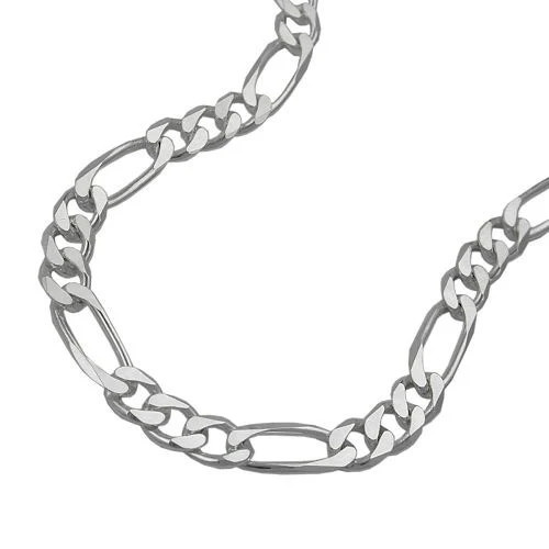 SIGO Kette Figaro flach, 925 Silber, 45 cm, Unisex - Bild 1