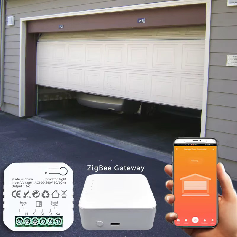 MatSee Plus ZigBee Garagentoröffner mit Trockenkontakt in Weiß, Smart Life App Fernbedienung, kompatibel mit Tuya Alexa und Google Home (Zigbee2MQTT Gateway erforderlich) - Bild 2