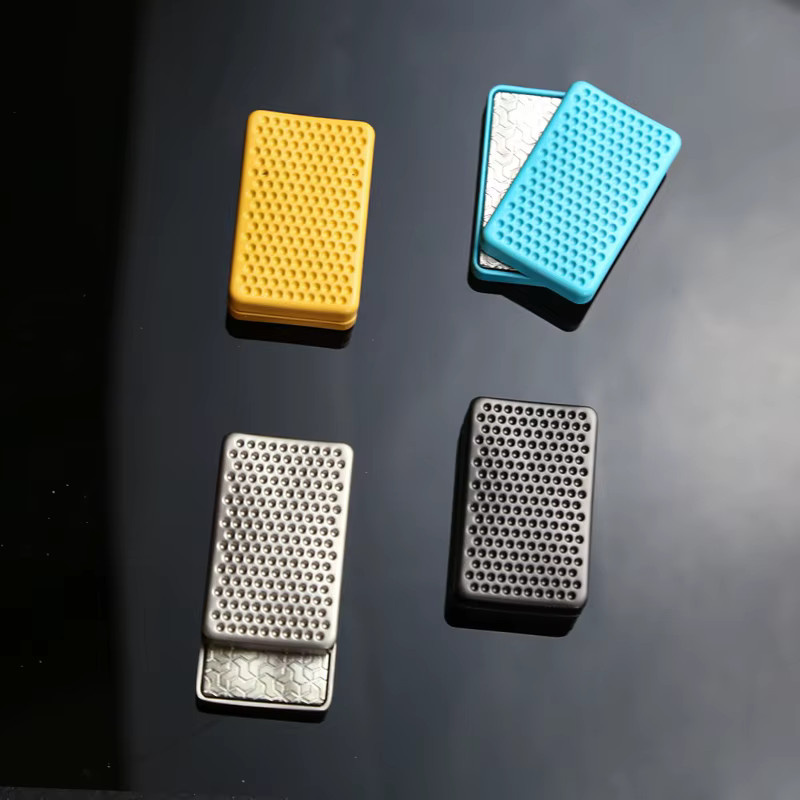 soulbao Wabenmuster EDC Push Slider, Magnetisches Metall-Fidget-Spielzeug - Bild 3