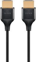 Goobay Slim High-Speed HDMI Kabel mit Ethernet/LAN, 4K @ 60Hz, Schwarz - Bild 1