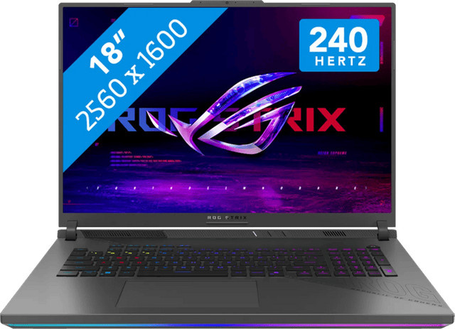 ASUS ROG Strix G18 Gaming-Laptop in Schwarz mit 18 Zoll Display, AMD Ryzen 9, 32GB RAM, 1TB SSD und RTX 4060, Windows 11 - Bild 1