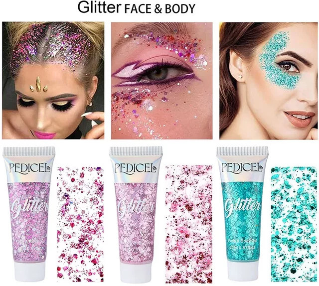 SAKSRAAR Glitzer-Gel, Pink, Schimmernd, Unisex - Bild 1