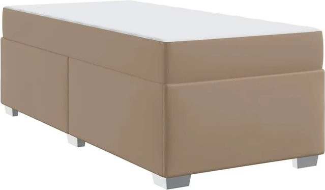 vidaXL Bettrahmen mit Matratze aus Stoff in Cappuccino, B/T: 100 x 200 cm - Bild 1