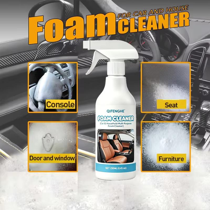 QIFENGHE Mehrzweck-Schaumreiniger-Spray in Weiß für die schnelle und rückstandsfreie Reinigung von Autoinnenräumen und Haushaltsflächen - Bild 3
