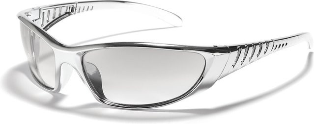 ZUXUB Sonnenbrille, Vollrand, rechteckig, Metall, Silber, Rot, Damen - Bild 1
