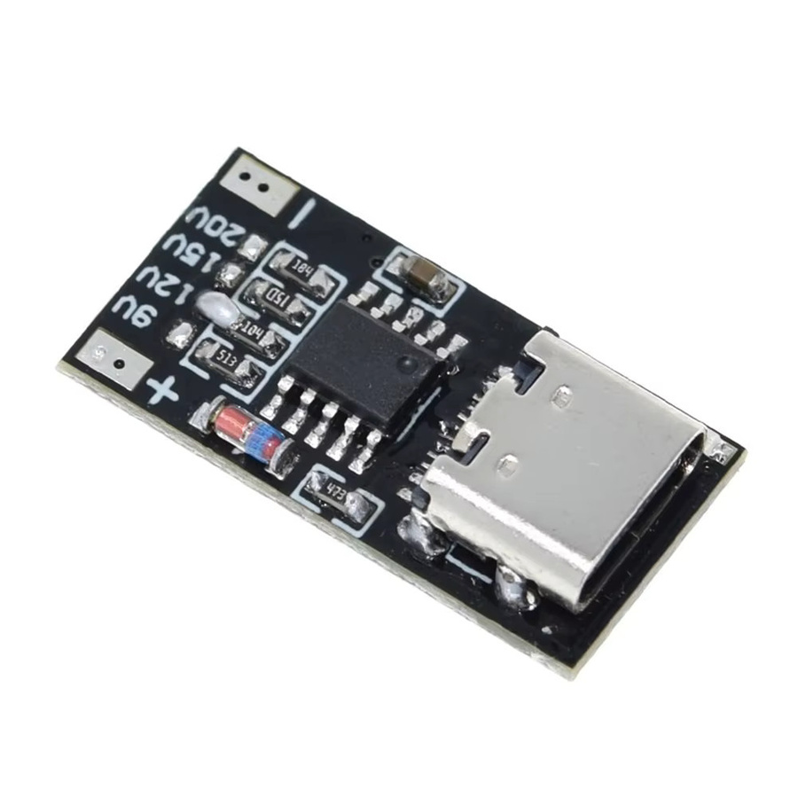 ALLOYSEED USB Typ-C Decoy Board PD/QC/AFC Trigger Modul für schnelles Laden 9V 12V 15V 20V Schwarz - Bild 2
