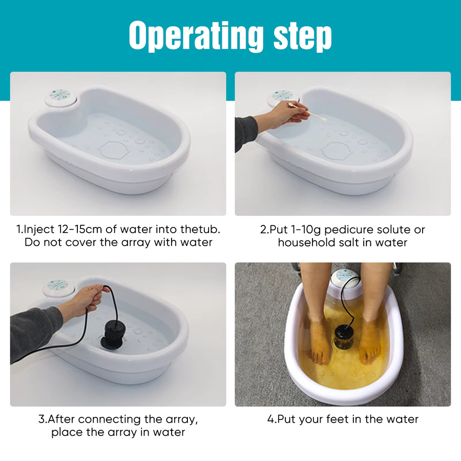 Betuyoo Detox Ionic Foot Spa Bath Machine Mini, White - Bild 2