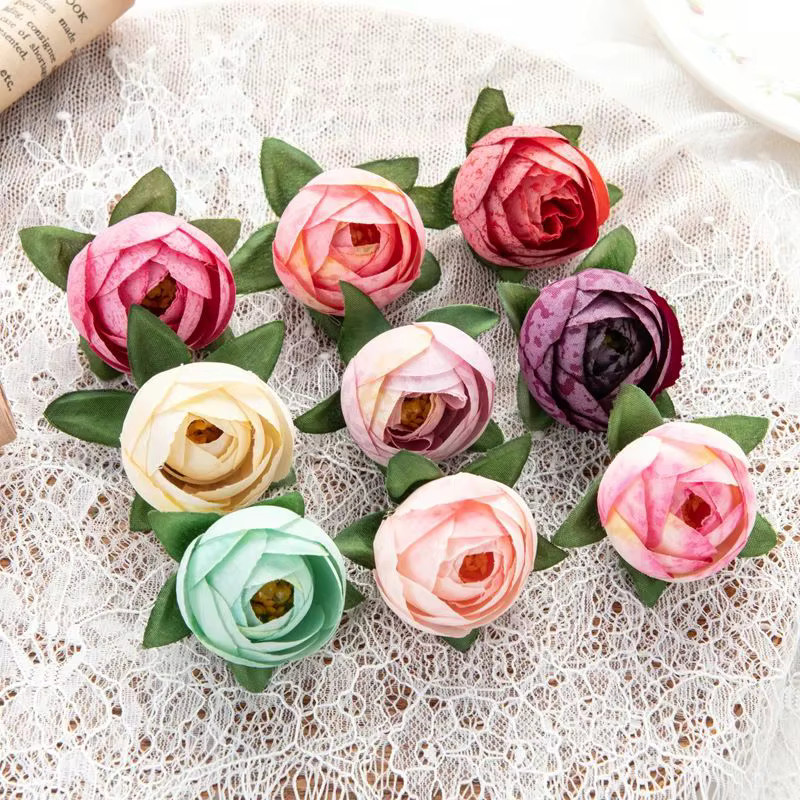 ZQCY Seiden-Kunstblumen Teerosen-Knospen in Multicolour für Tischdekoration und Hochzeits-DIY - Bild 2