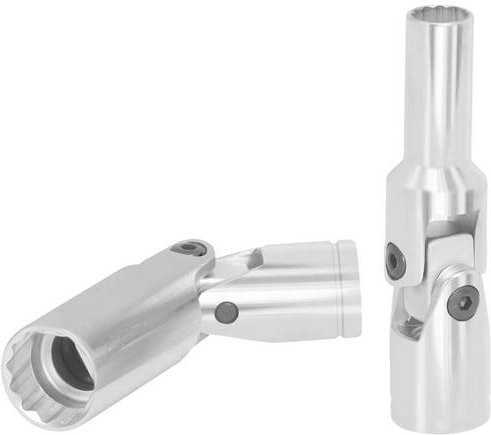 KS Tools CHROMEplus 12-kant-Stecknuss mit Gelenk 3/8 Zoll, 18 mm, Silber - Bild 1
