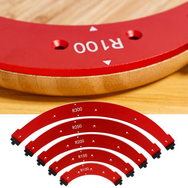 Toorise Runde Ecke Radius Vorlage aus Aluminiumlegierung in Rot für Positionierung und Jig-Hilfswerkzeug - Bild 1
