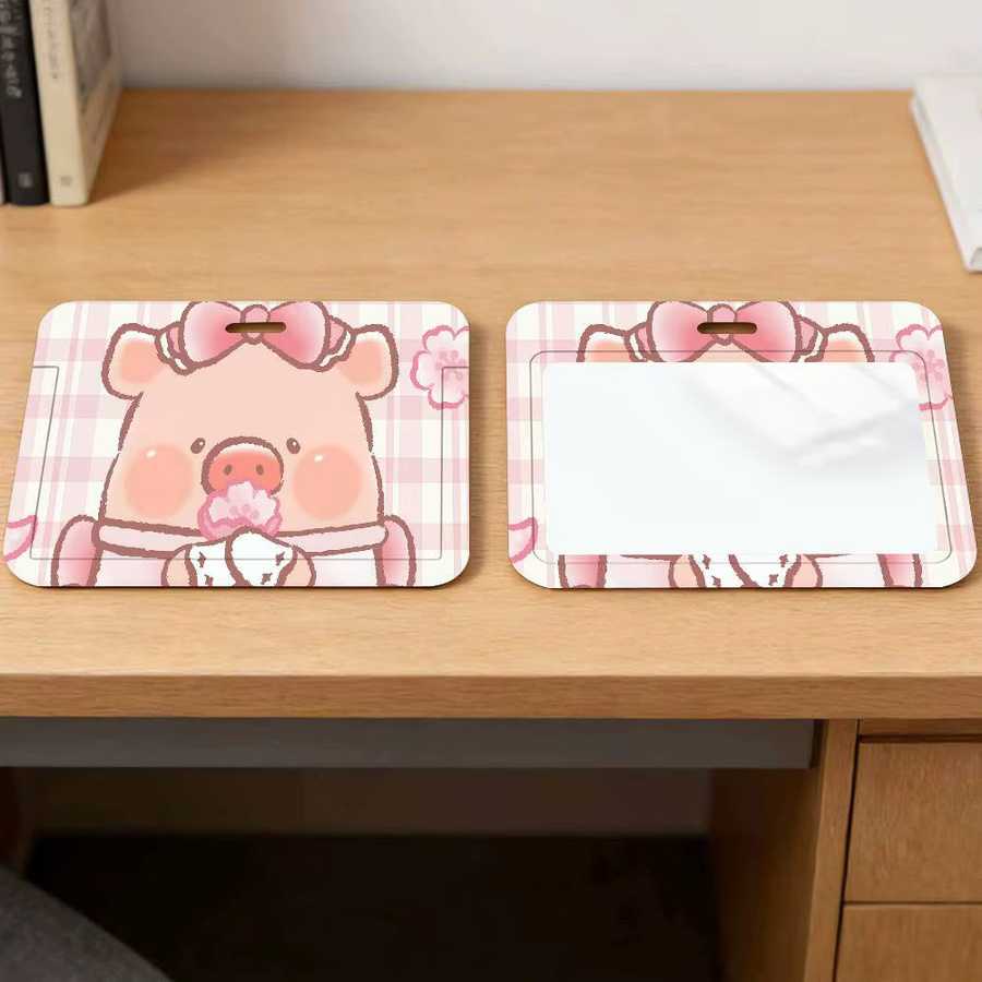 Lulu Piggy Kartenhalter aus Kunststoff im Cartoon Design für Ausweise, Bankkarten und Arbeitskarten - Bild 3